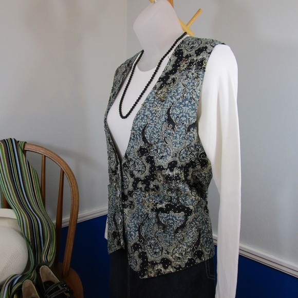 Vintage Theo Boho Style Beaded Cotton Vest - Picture 3 of 8
